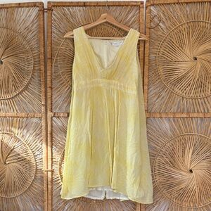 Trina Turk Yellow 100% silk Sleeveless Dress